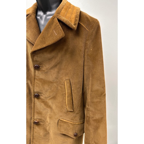 Vintage Sears The Mens Country Coat Corduroy Brown Heavyweight Jacket Mens L 40 - Picture 7 of 16